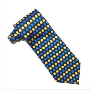 Vicky Davis Happy Hour Silk Tie Smiley Face Party Necktie Novelty Blue & Yellow